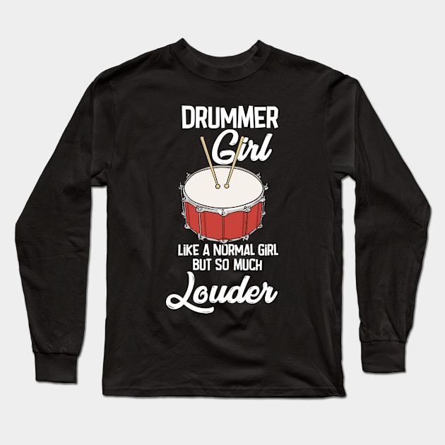 Drummer, Drumming, Percussion Long Sleeve T-Shirt by maxdax